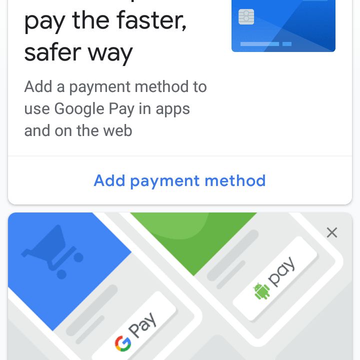 Lägg till en betalningsmetod i Google Pay
