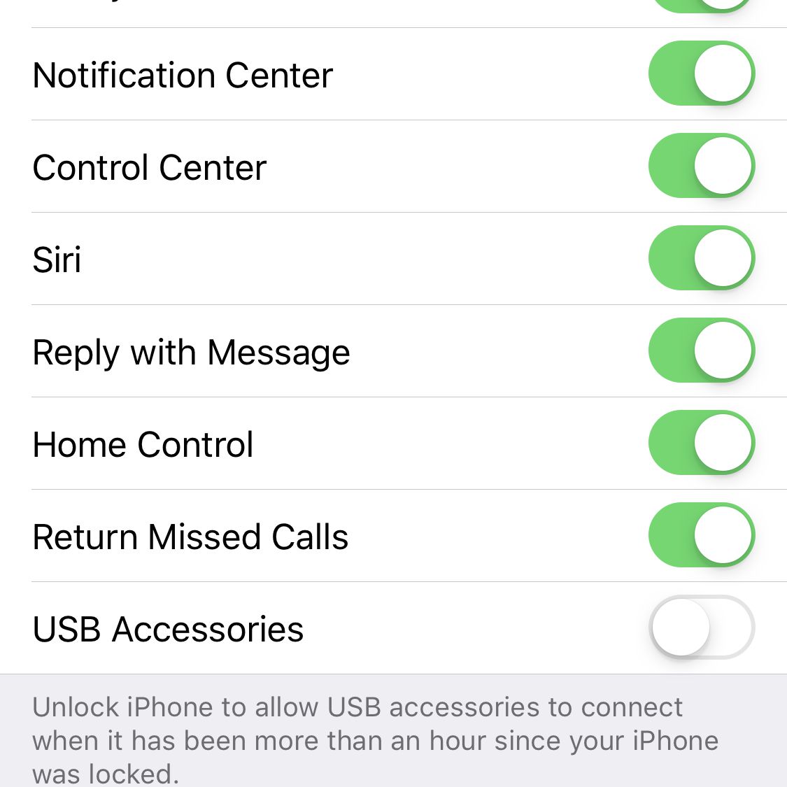 skärmdump av inställningar för iPhone-lösenord
