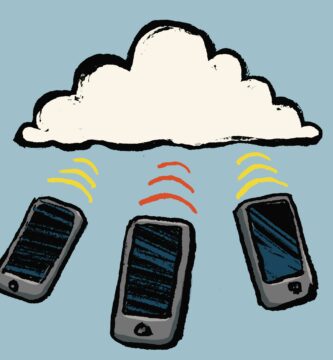 illustration of smart phones and cloud against blue background 594832411 5af5f86f6bf0690036a7969e