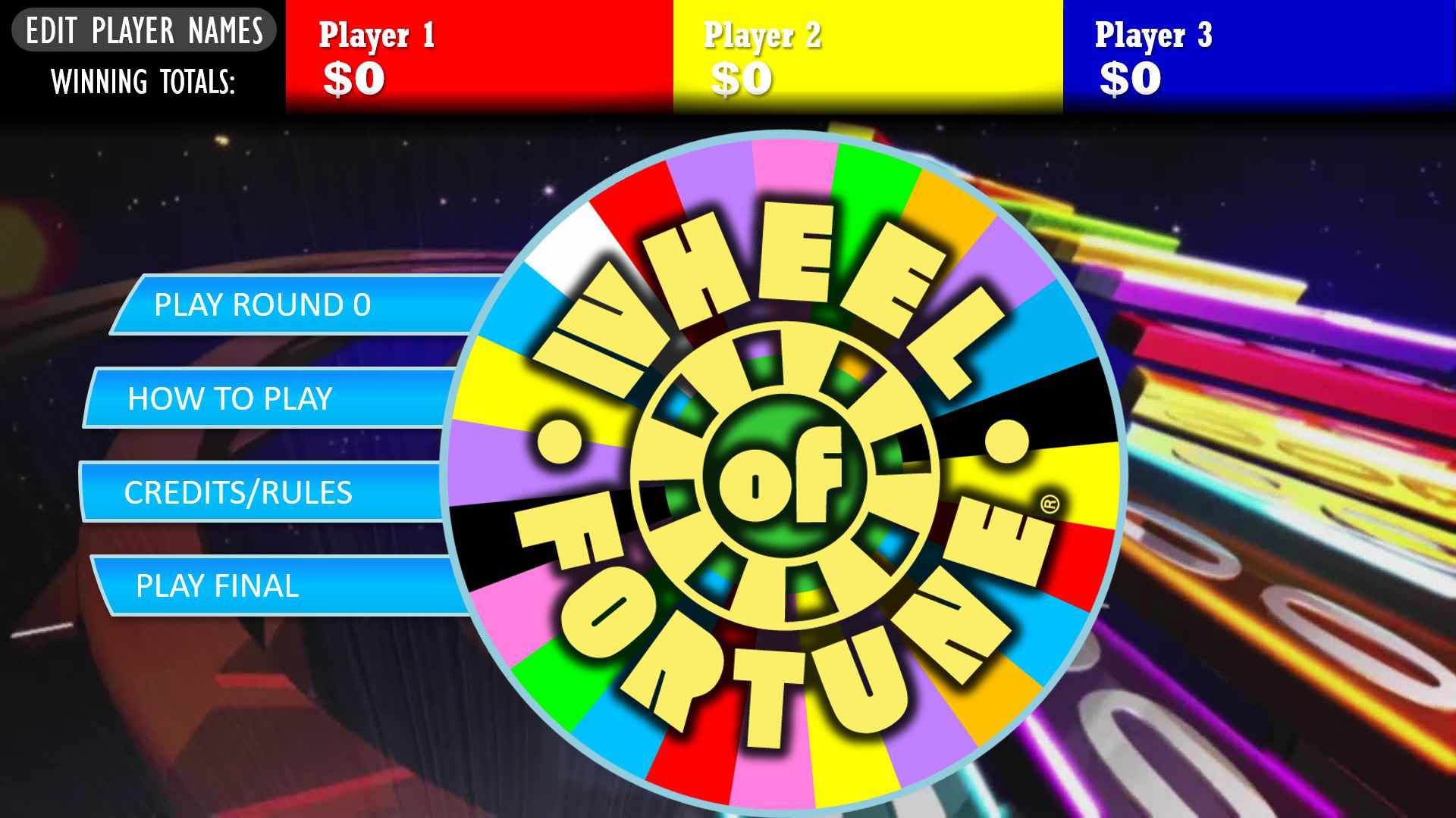 Wheel of Fortune PowerPoint-mall av Rusnak Creative.