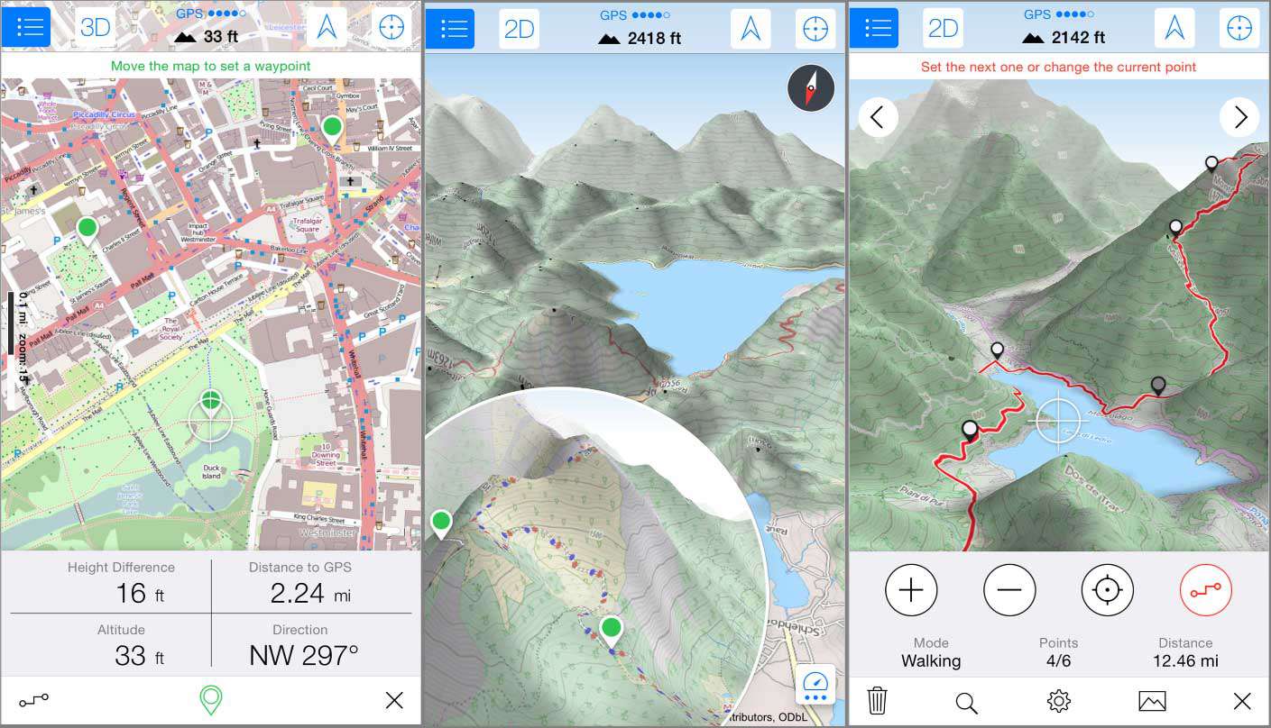 Skärmbilder av Maps 3D Pro iPhone-appen