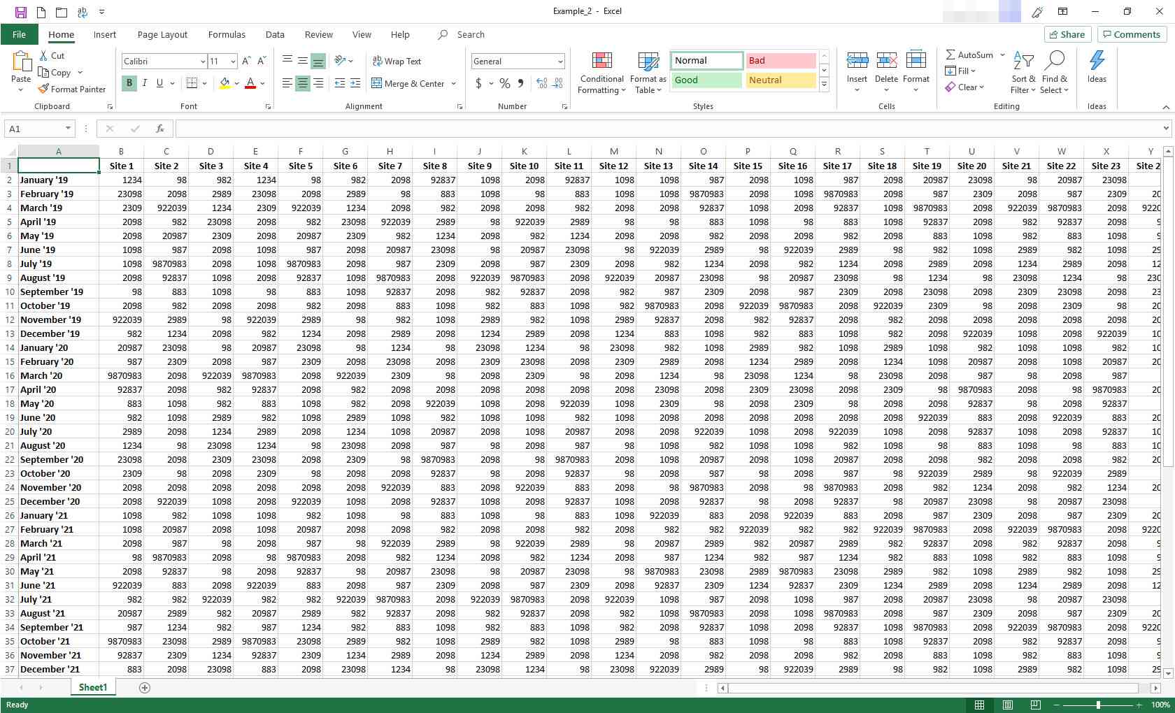 Excel-kalkylblad med dolda rader återställs