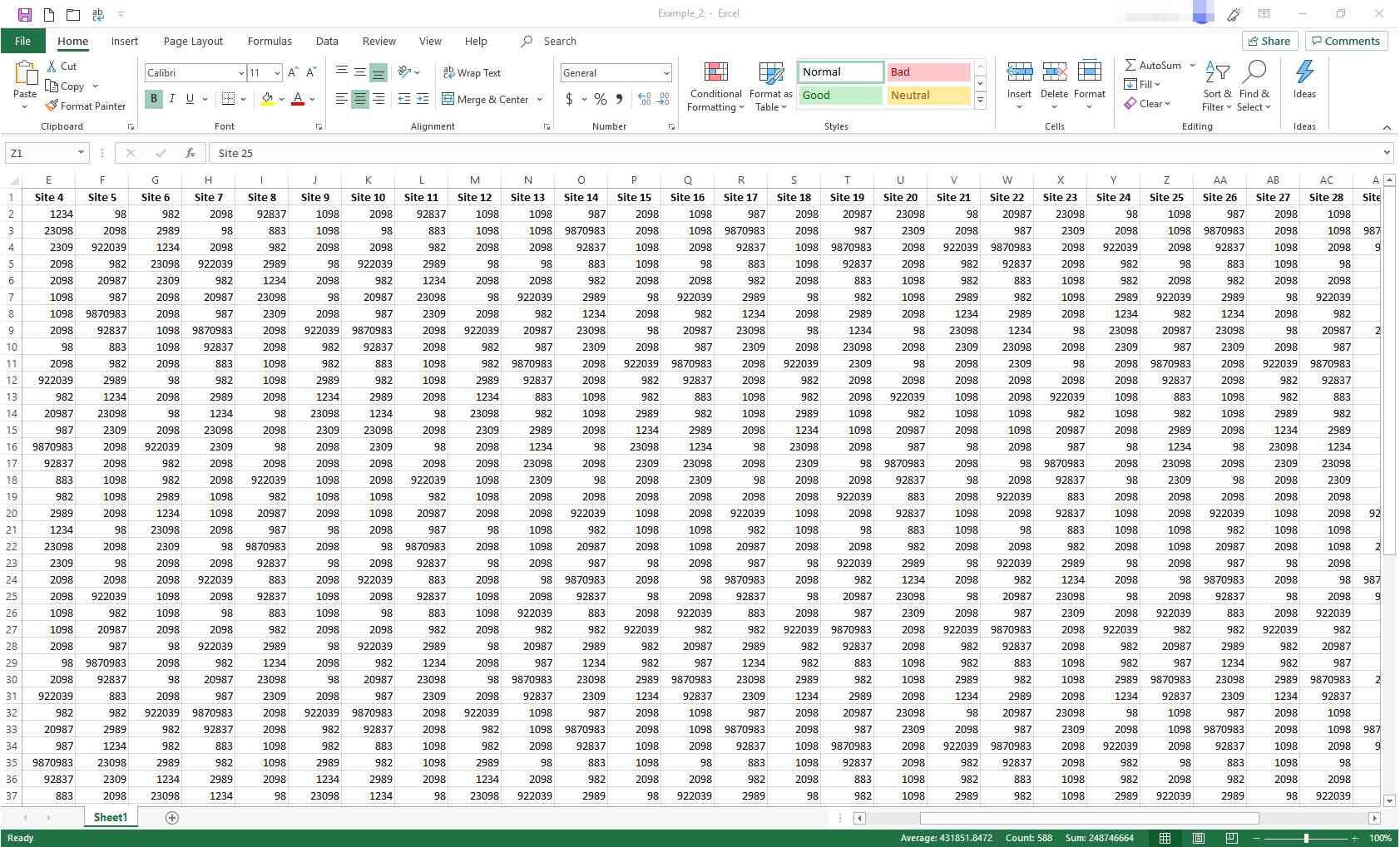 Excel med dolda kolumner återställs