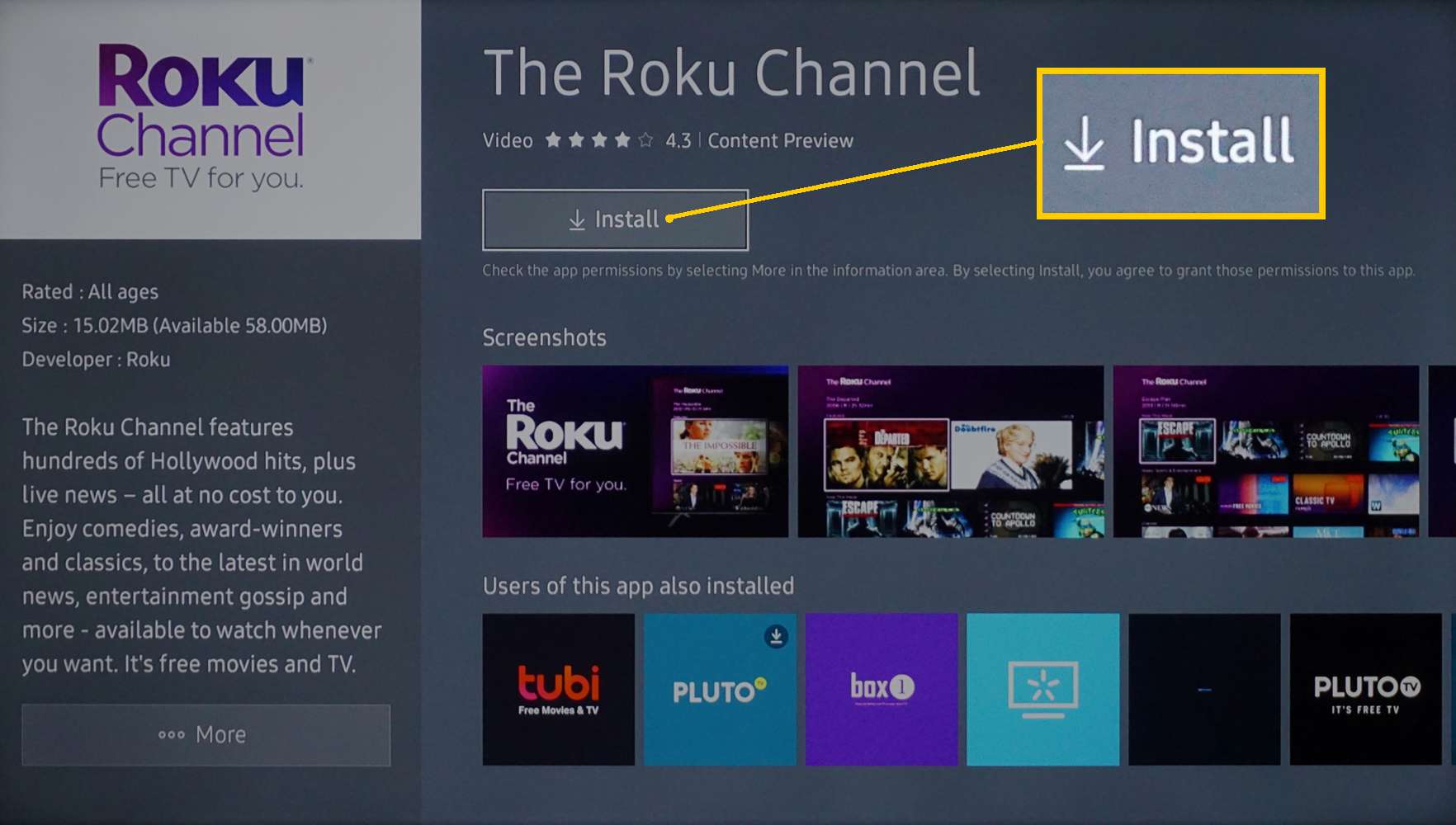 Samsung Smart TV Apps - Installera Roku Channel App