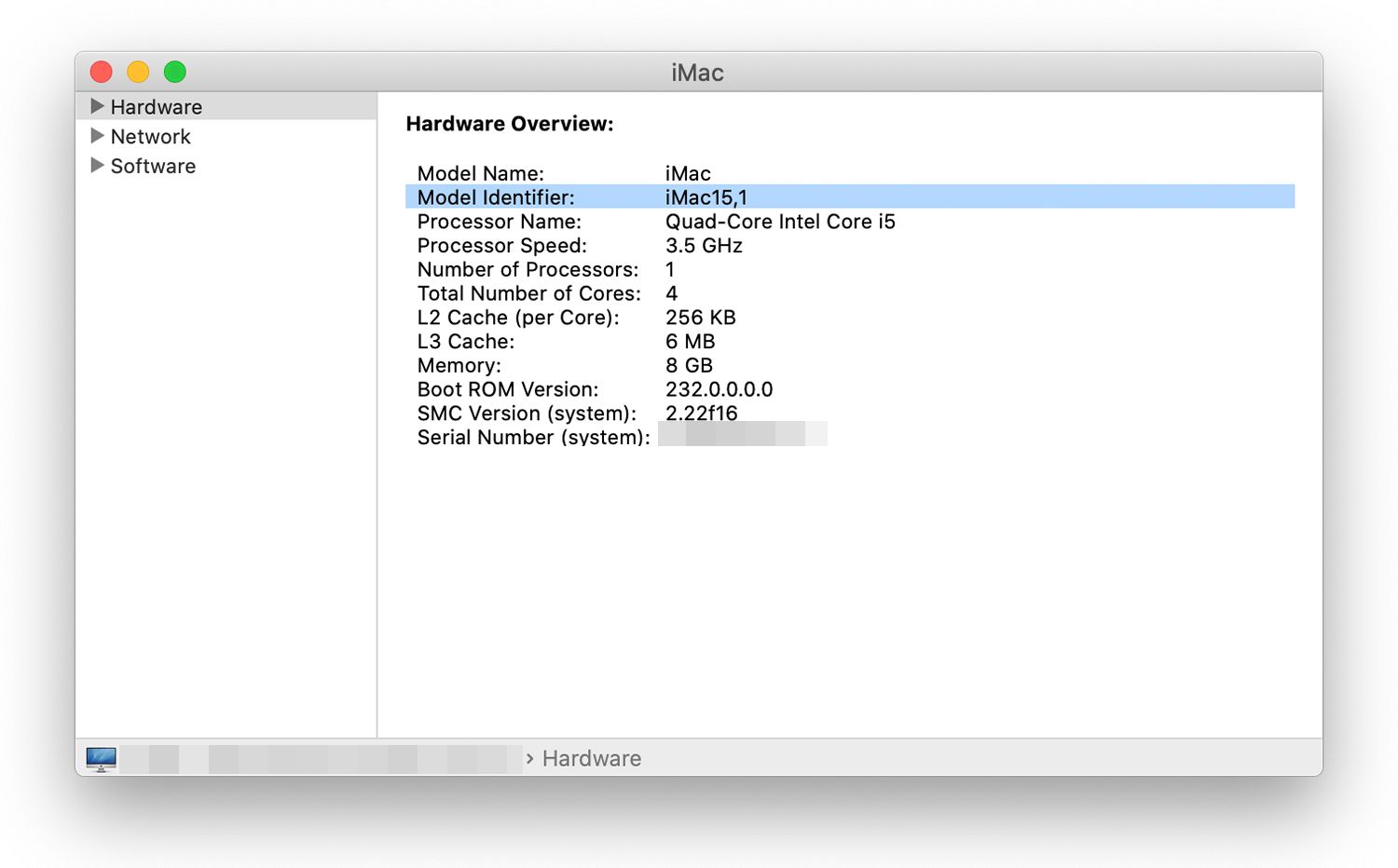 Informationsskärm för iMac-system