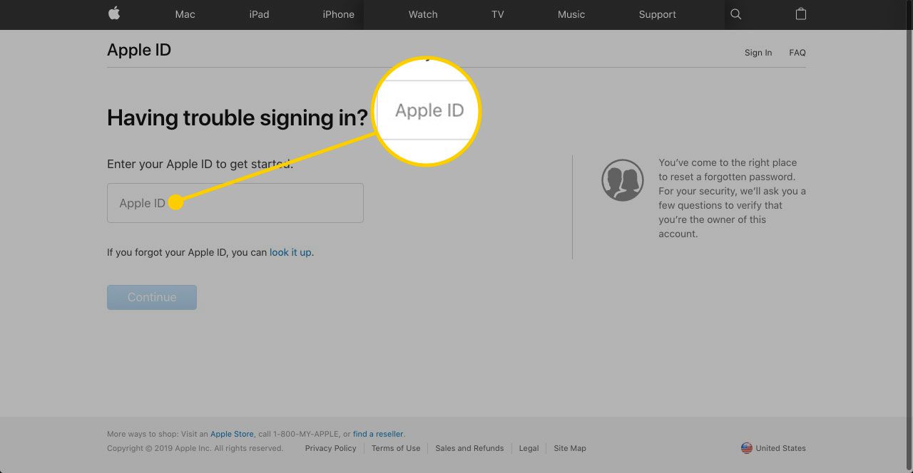 Logga in på ett Apple-ID