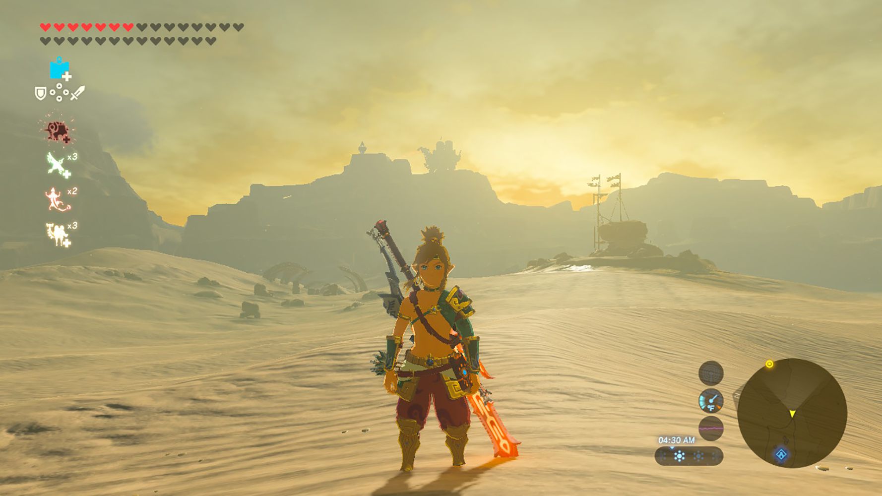 Skärmdump av Desert Doe Armor i Zelda: BOTW