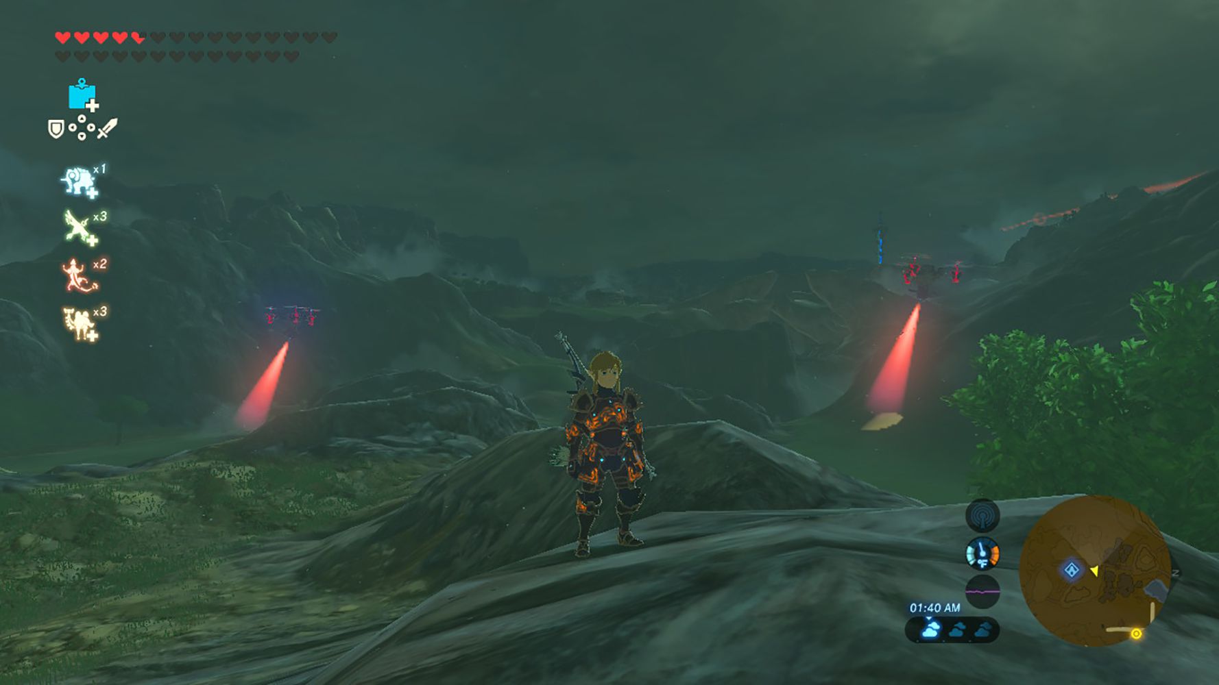 Skärmdump av den antika rustningen i Zelda: BOTW