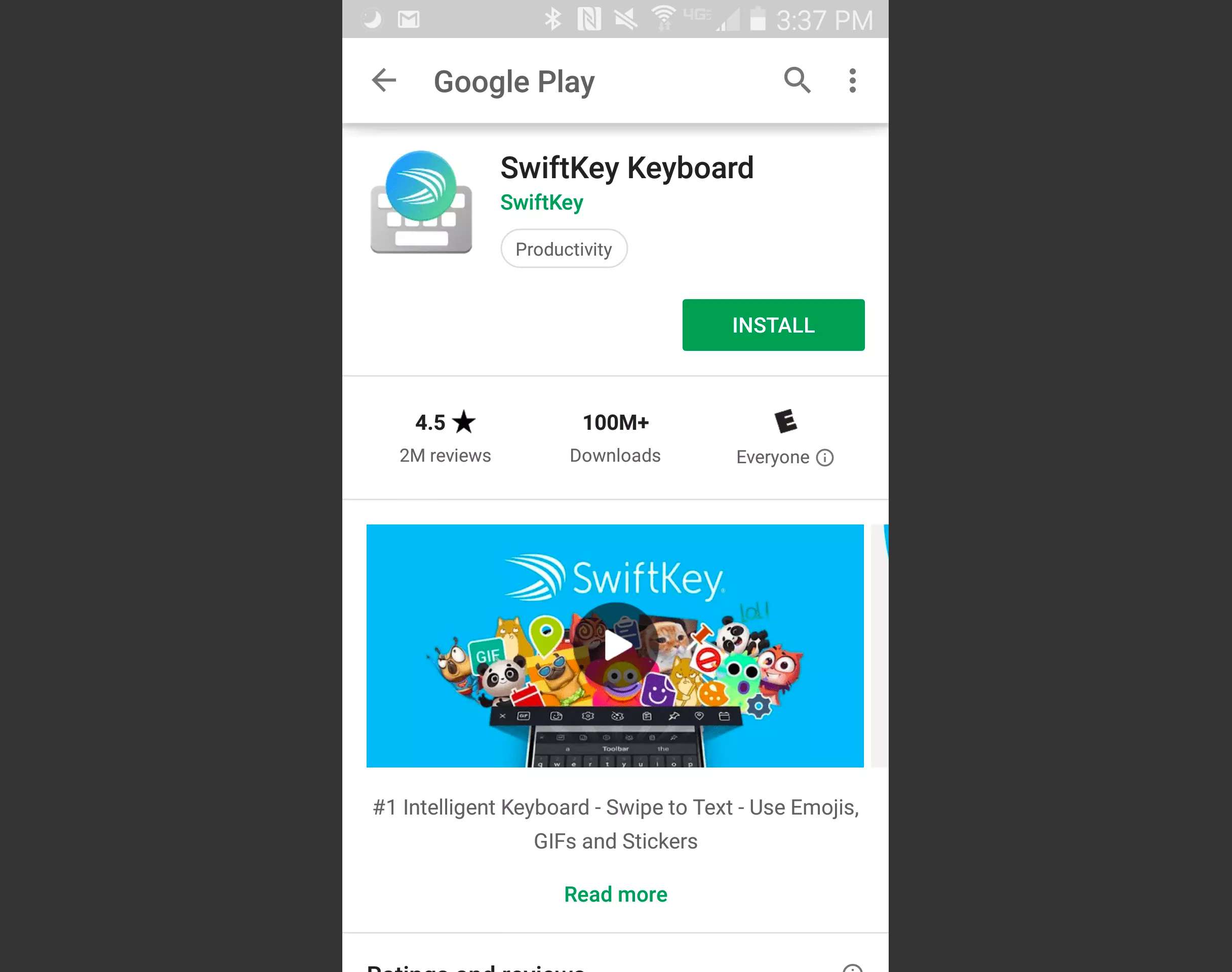 SwiftKey-tangentbord på Google Play