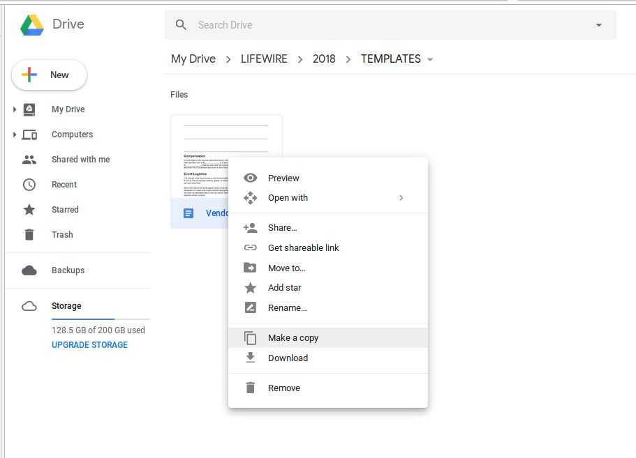 Skapa en kopia av ett Google Drive-dokument