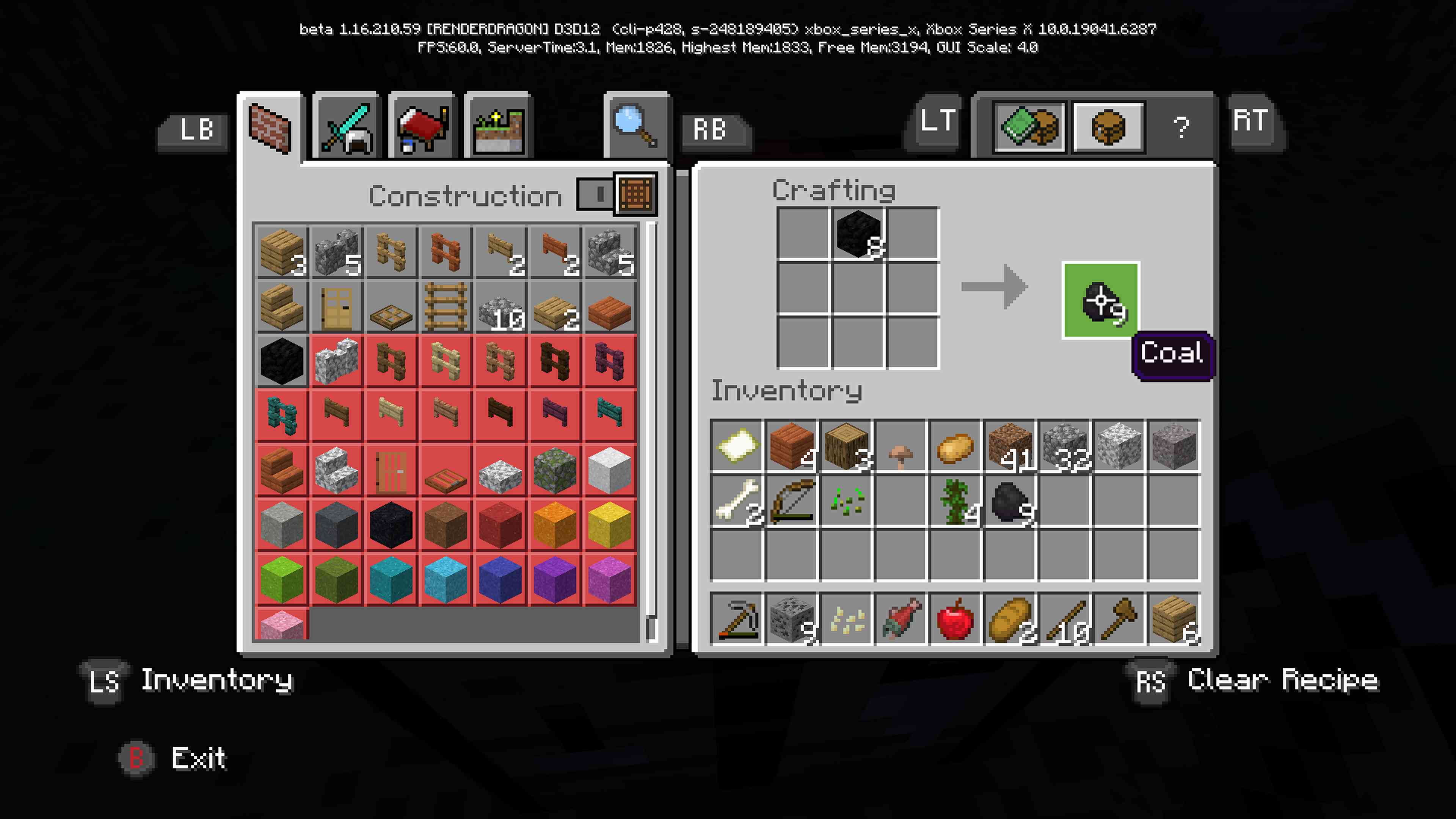 Tillverka kol via hantverksnätet i Minecraft