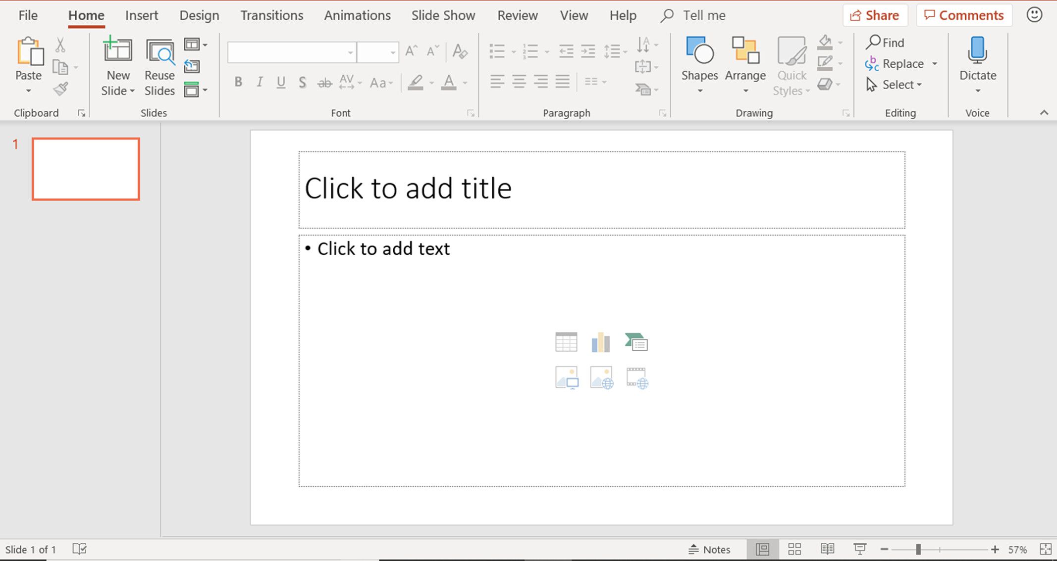 En skärmdump som visar hur man skapar en SmartArt-grafik i PowerPoint