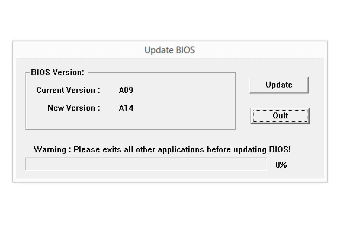 Dell Update BIOS-verktyg