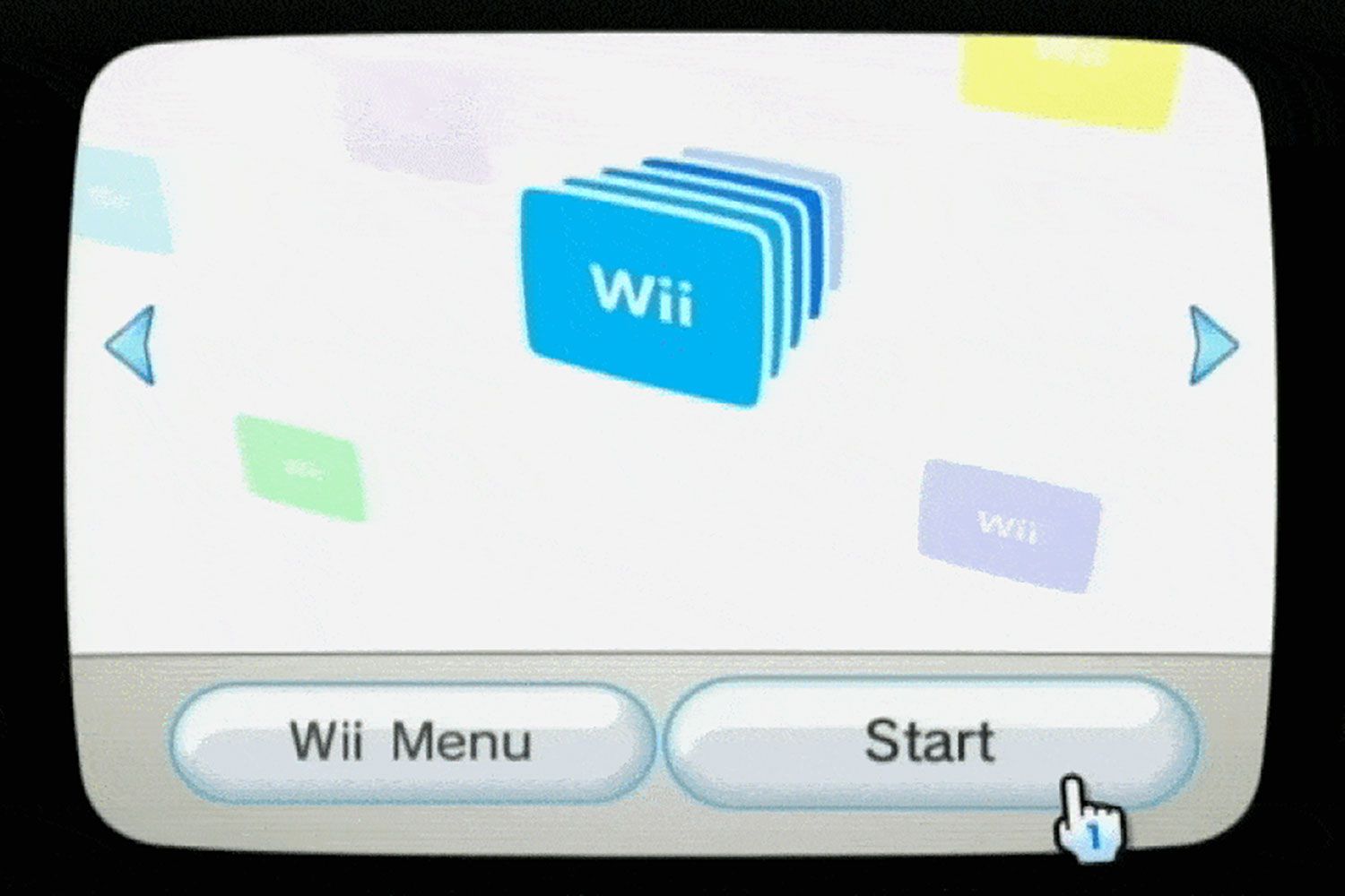 Start-knappen i Wii Shop Channel