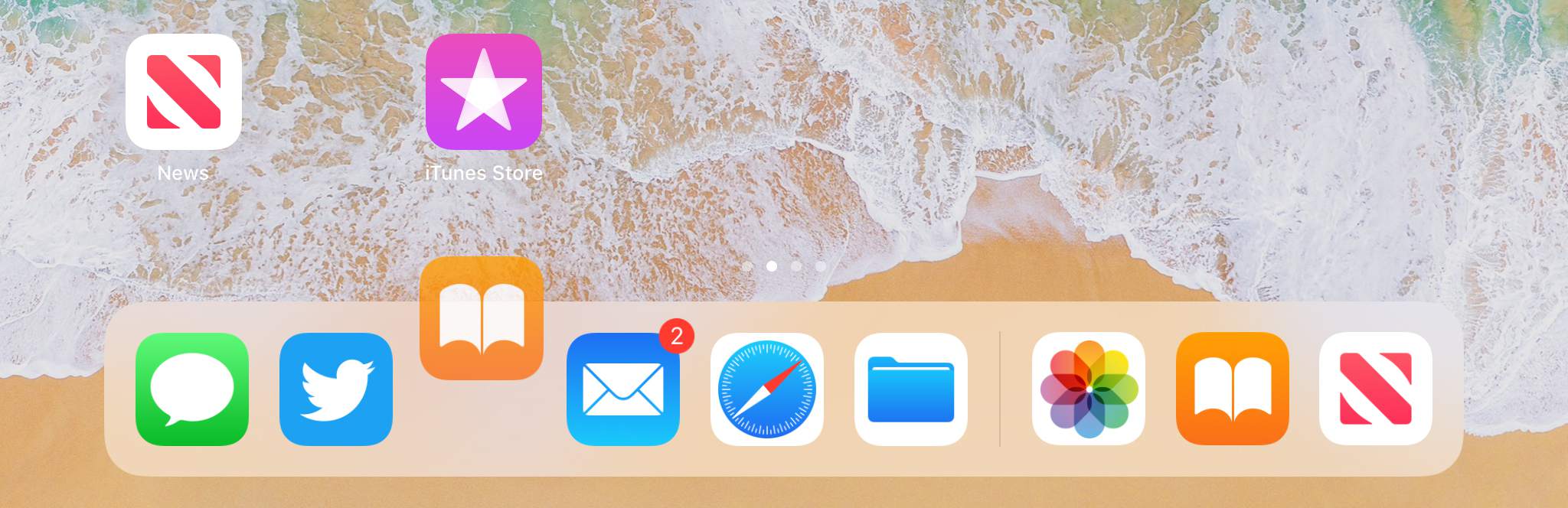 Byta ikoner i iPad-dockan
