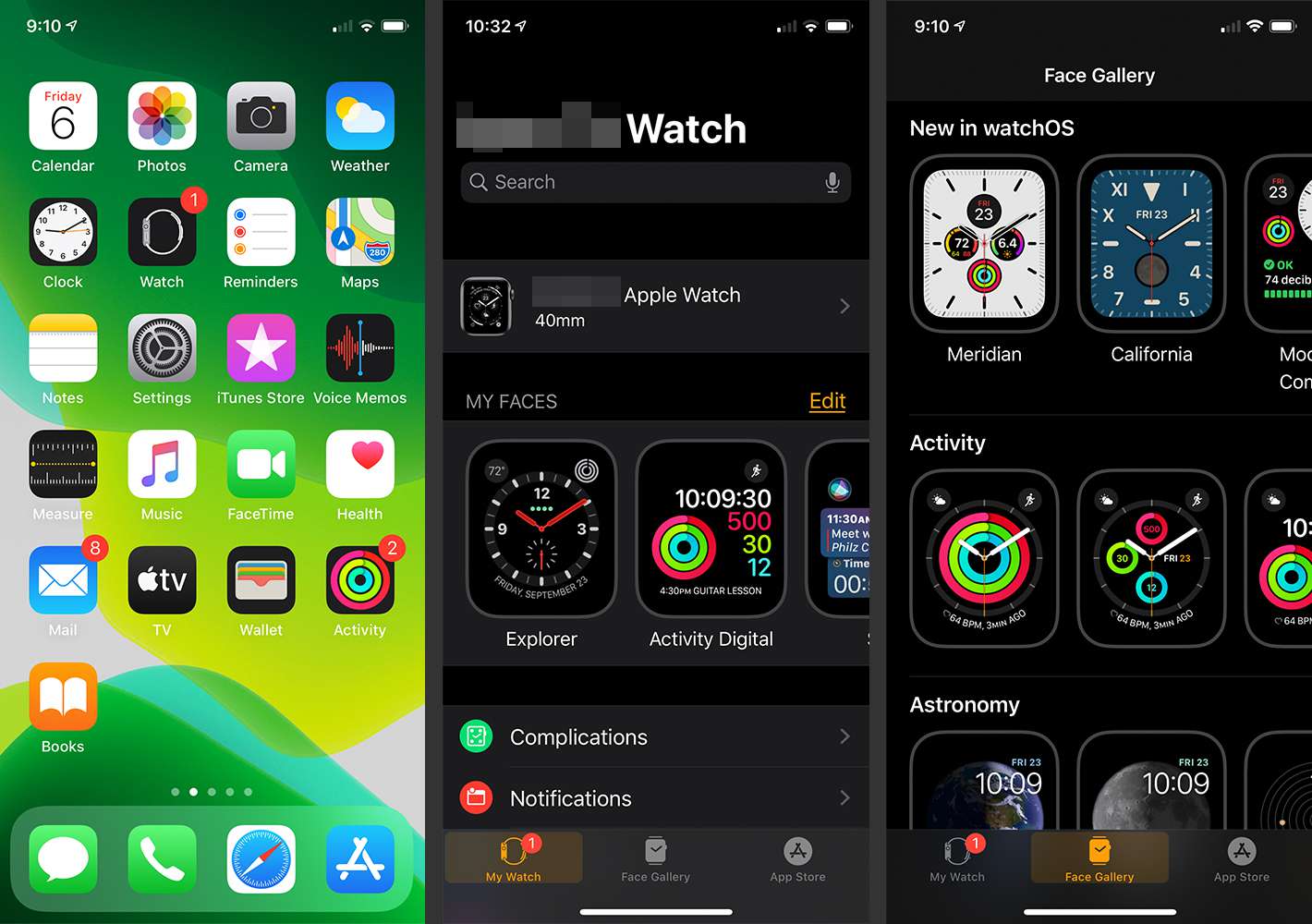 iPhone Watch-appen Face Gallery