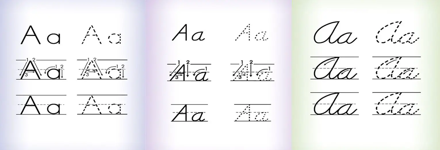 Fonts4Teachers typsnitt med bokstaven A.