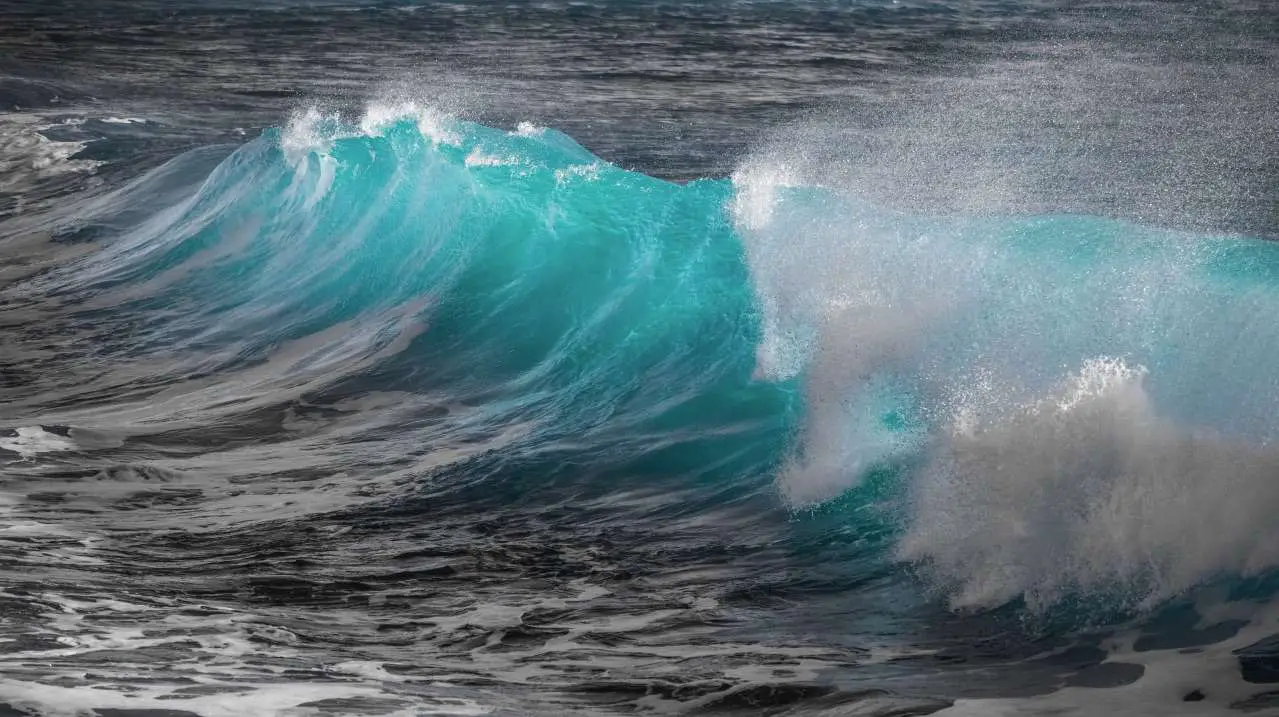 Gratis havsbakgrund med en turkos havsvåg