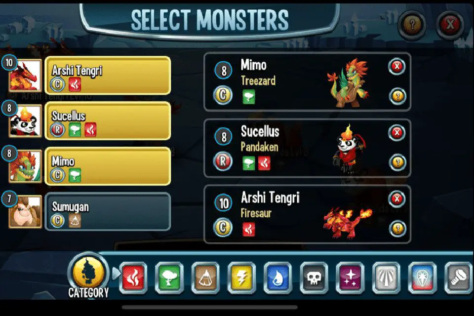 Monster Legends teambuilding