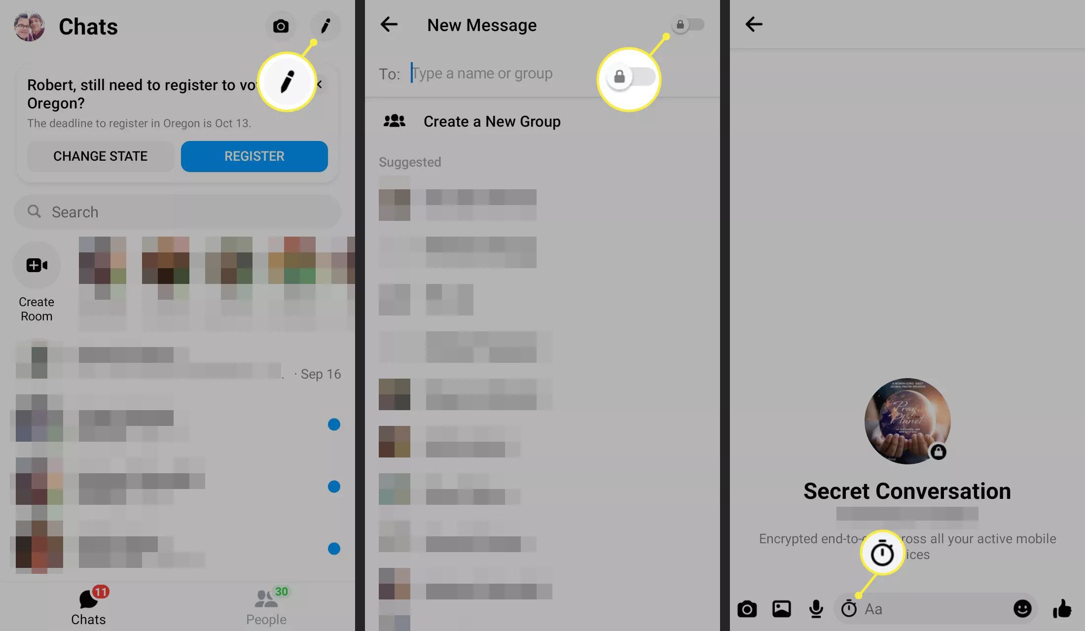 Hur man startar en hemlig konversation i Facebook Messenger