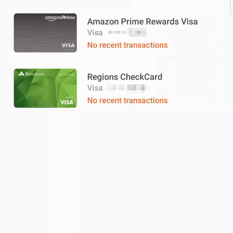 Skärmdump av Samsung Pay-appen på en Android