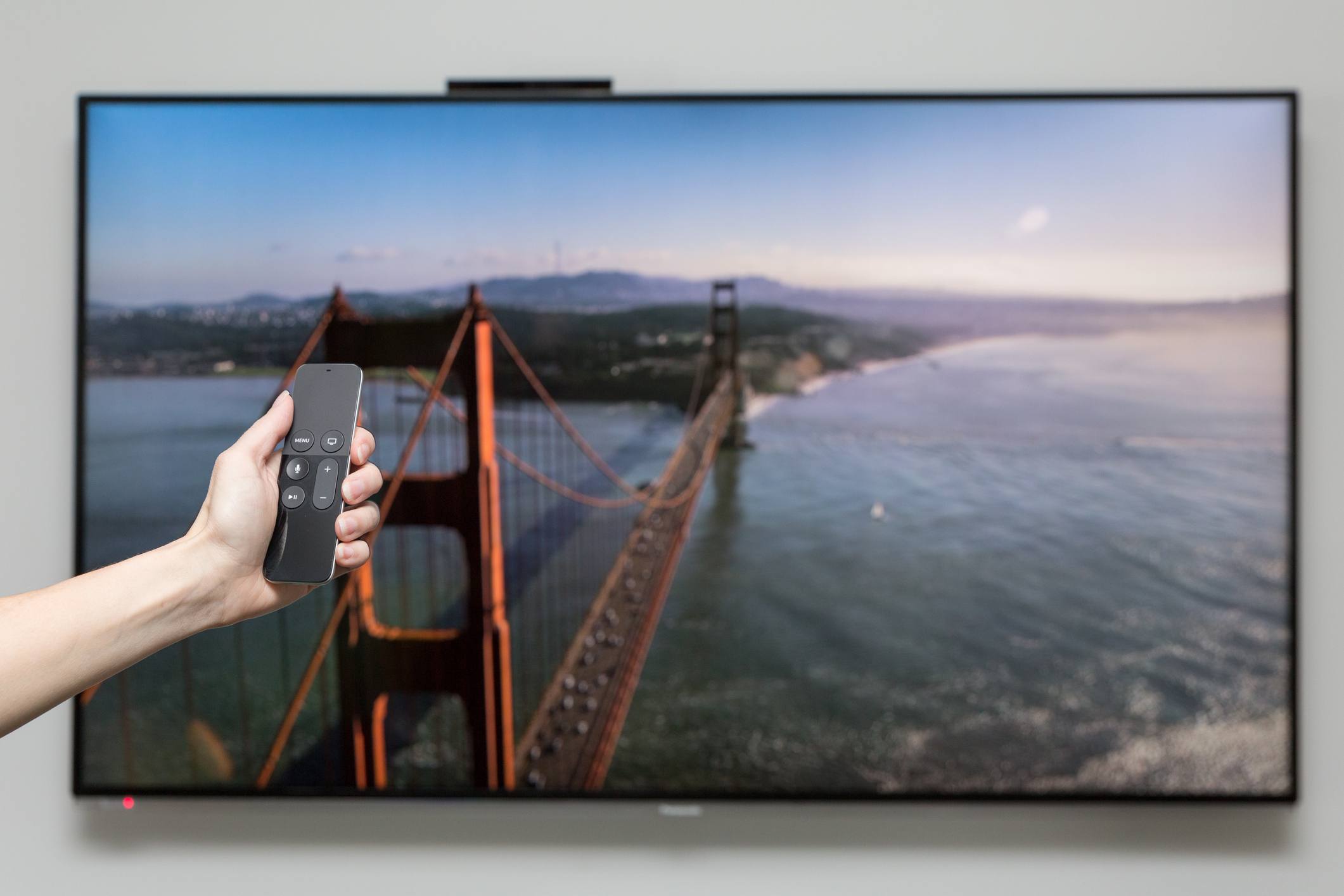 Ett foto av Apple TV i skärmsläckarläge