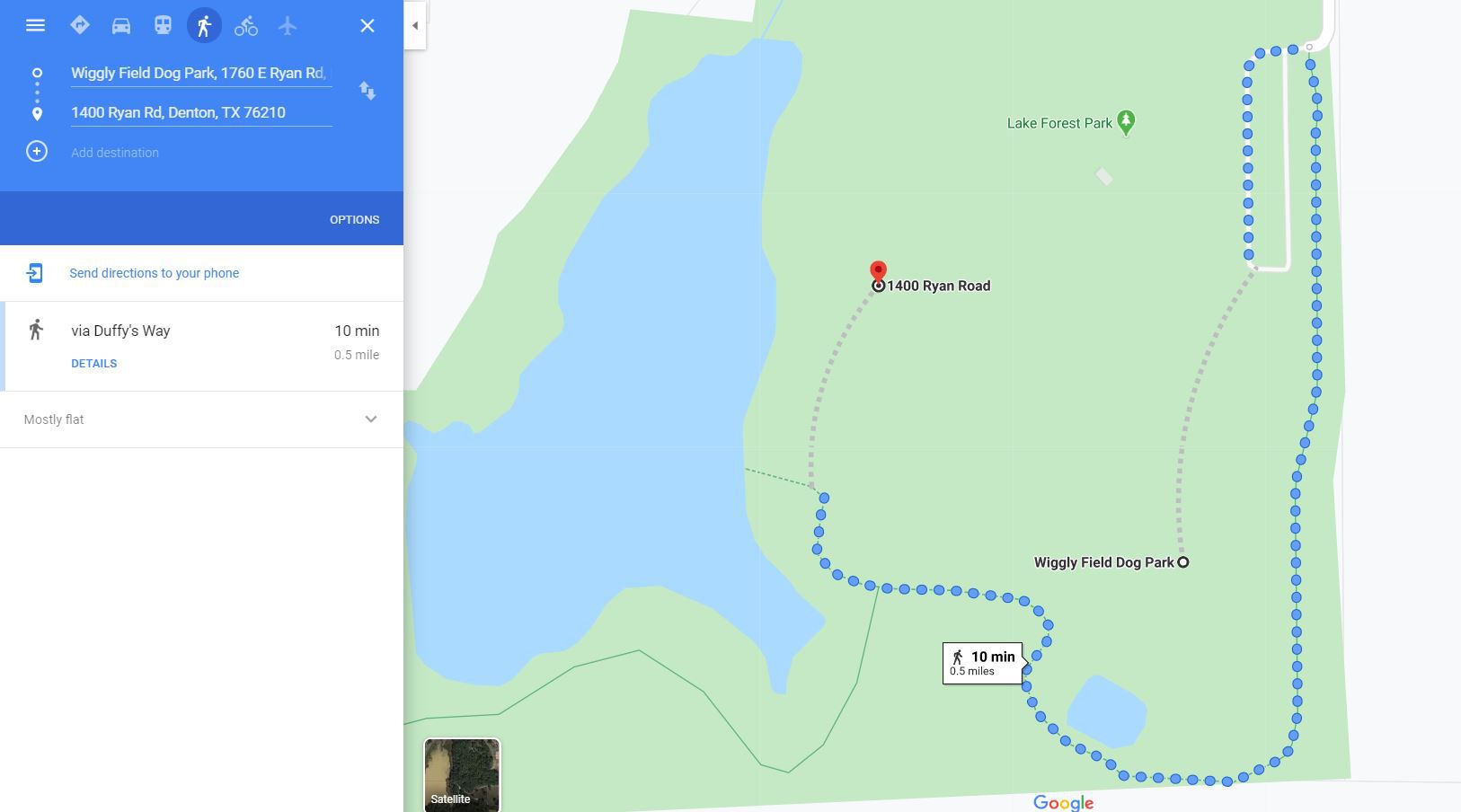 Start- och slutadress i Google Maps