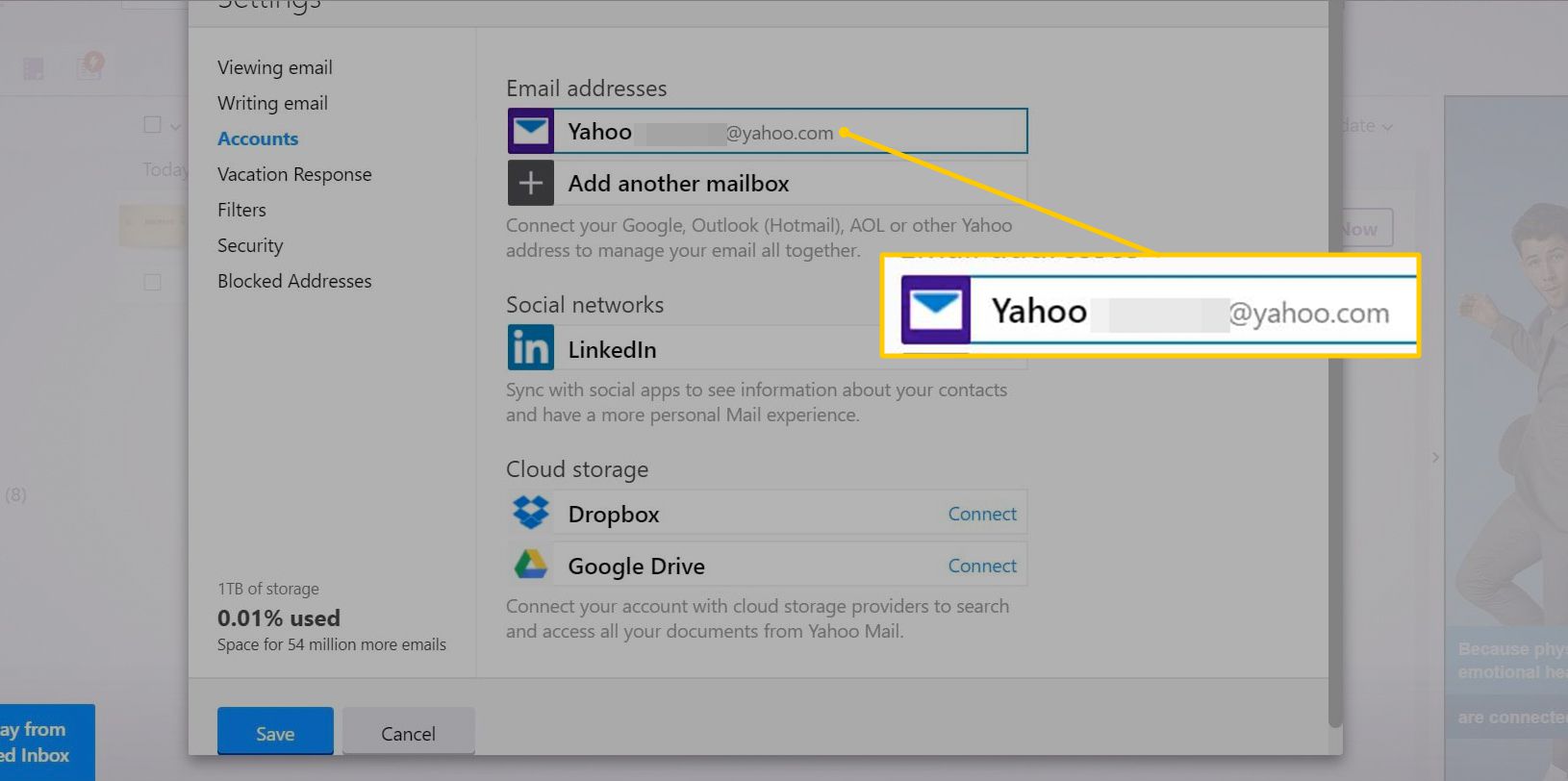 Yahoo-konto i Yahoo Mail