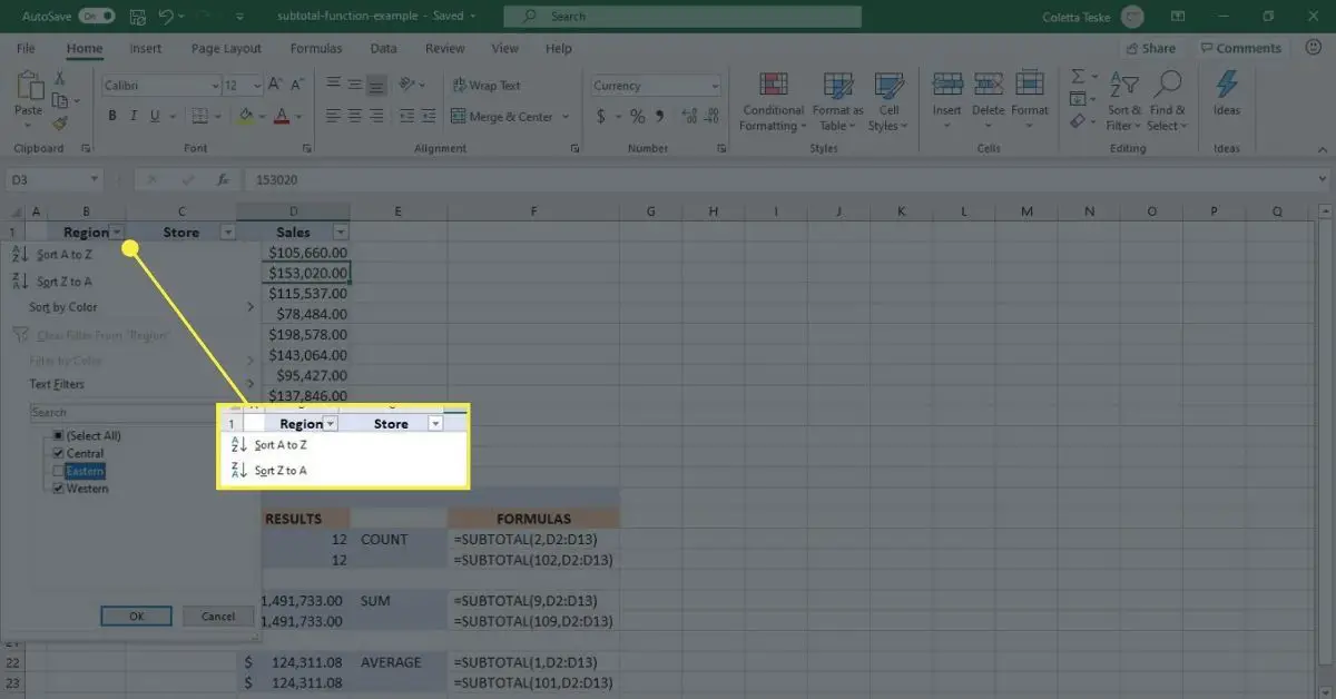 Hur man filtrerar data i ett Excel-kalkylblad