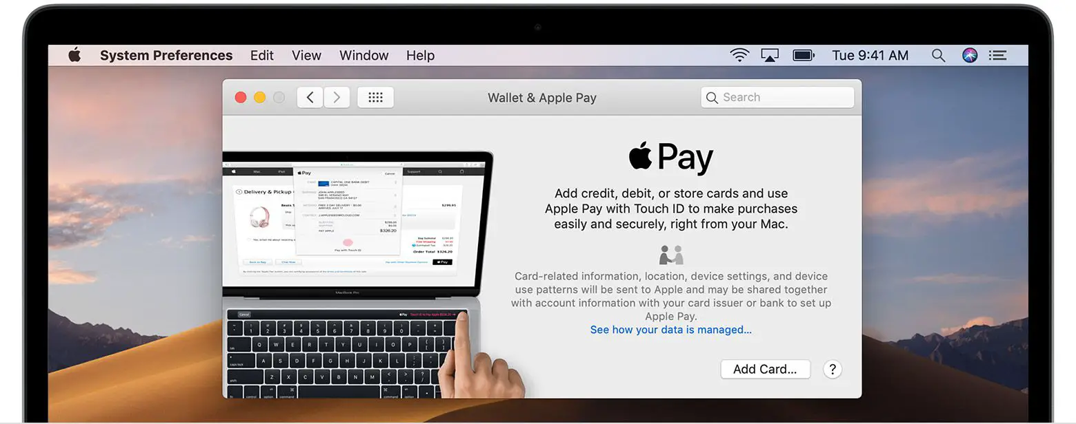 Konfigurera Apple Pay på en Mac