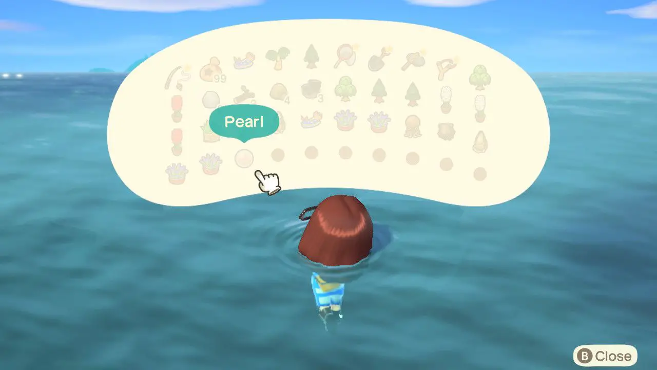 En pärla i Animal Crossing.