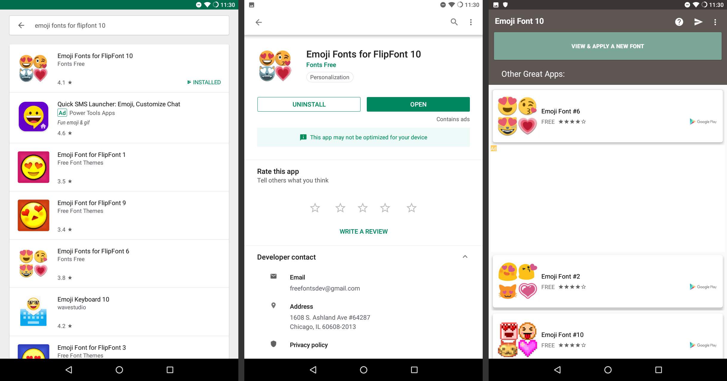 Installera emoji-teckensnitt för FlipFont på Android