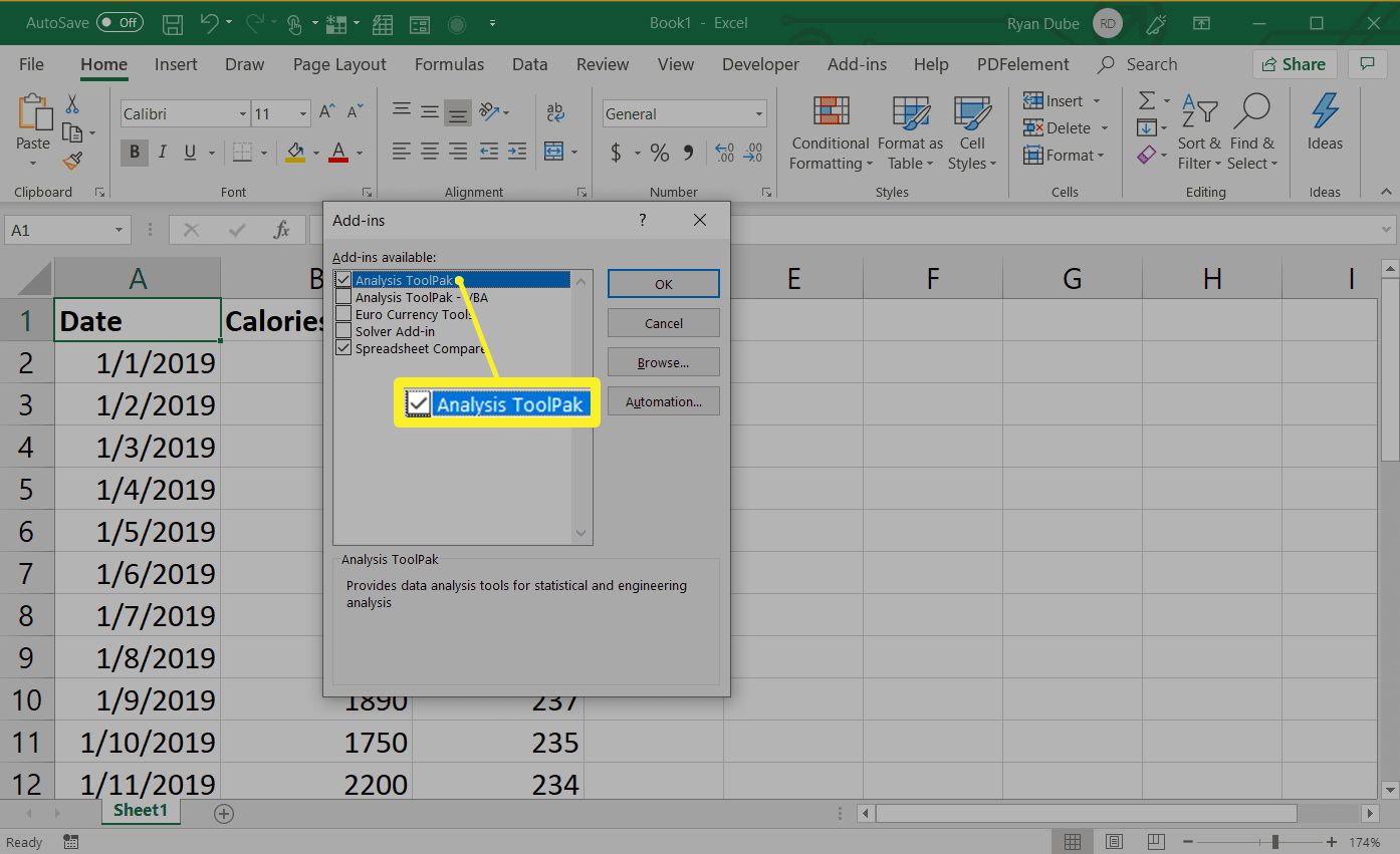 Pop-up-fönster för Excel-tillägg