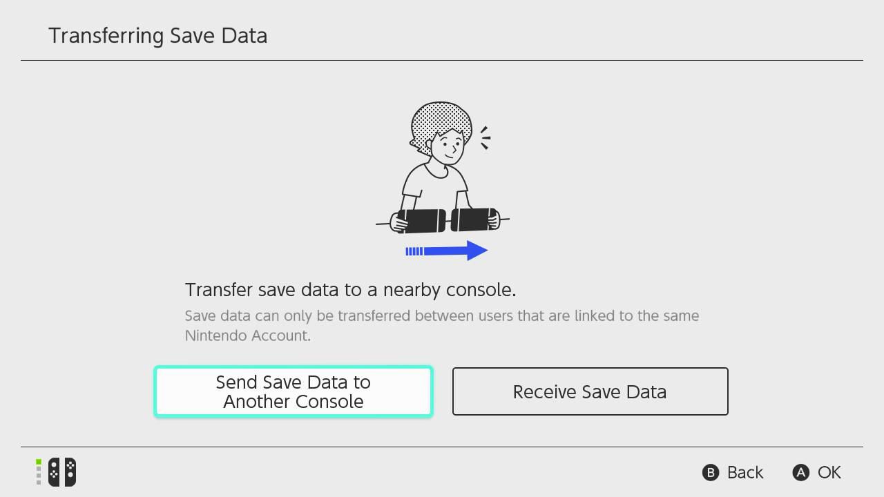 Välj Skicka spara data till en annan konsol.