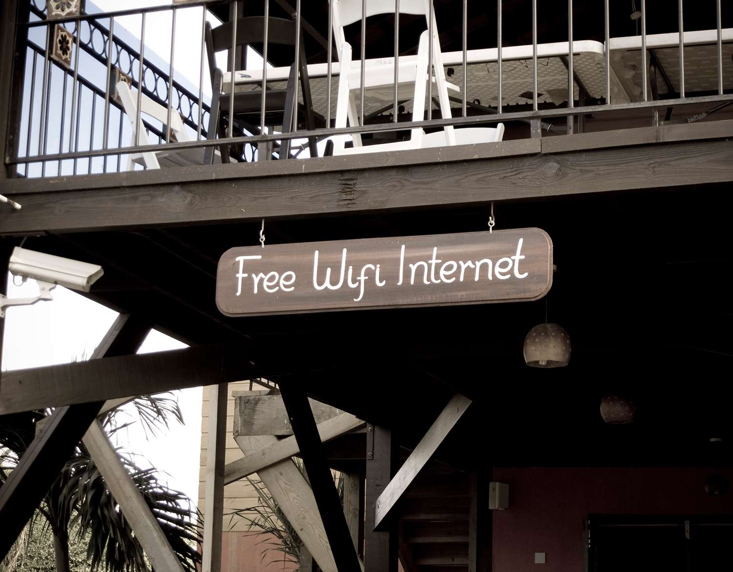 gratis wifi internet tecken på café