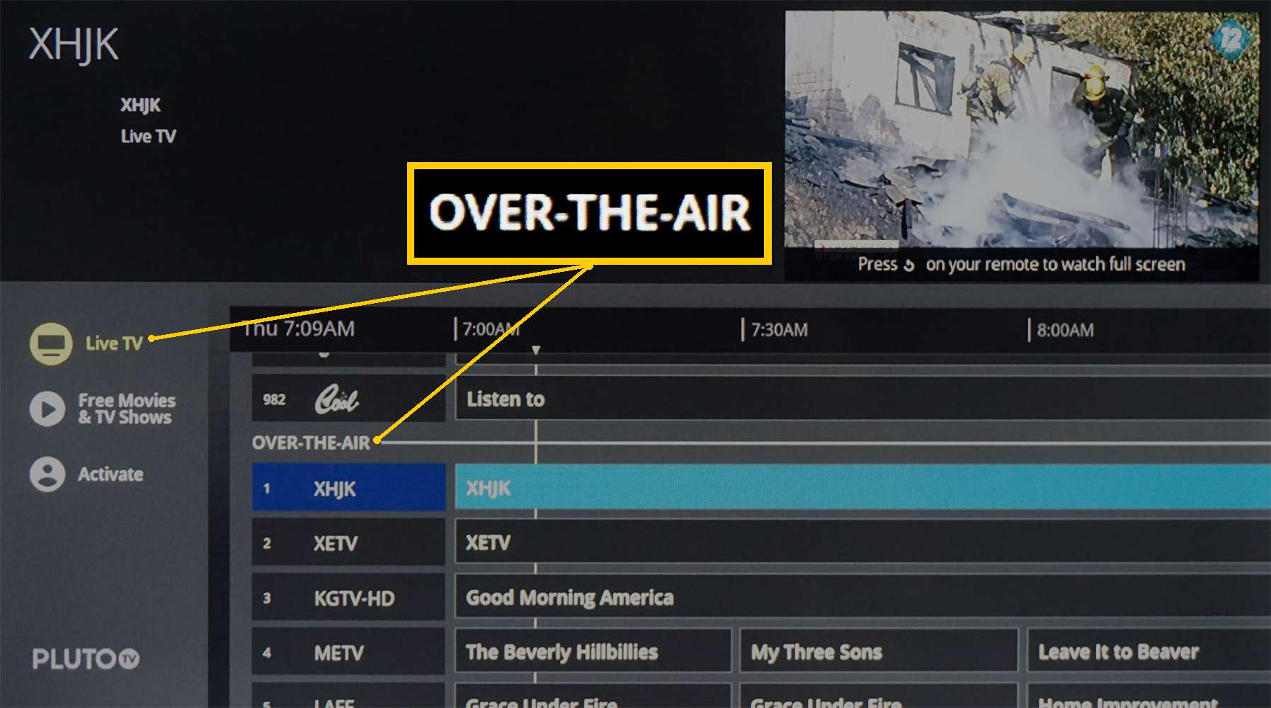Pluto TV - TV-listning över luften