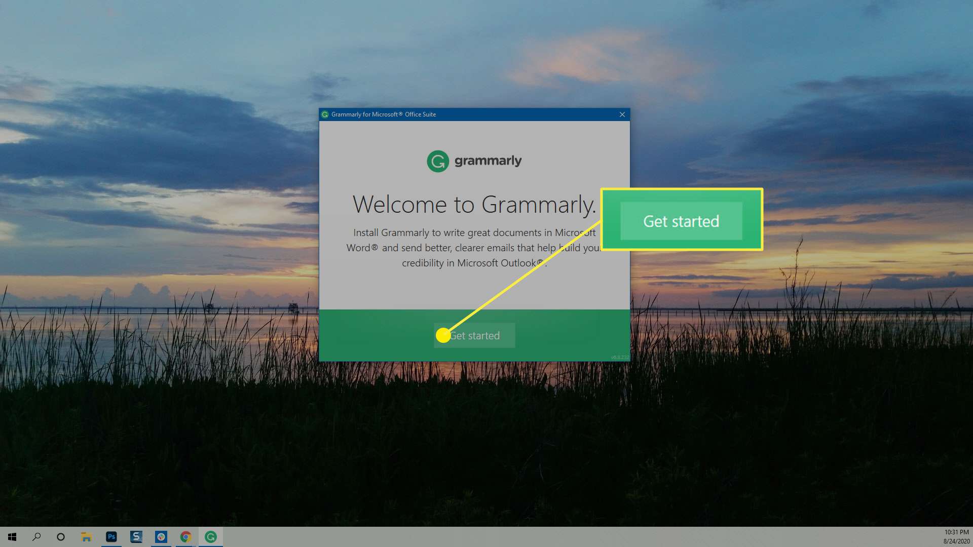 Komma igång med installationen av Grammarly för MS Word.