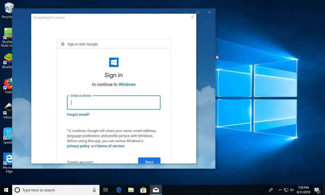 Logga in i Windows Mail