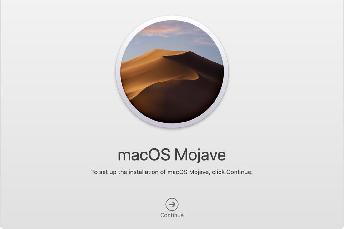 Skärmdump av macOS Mojave