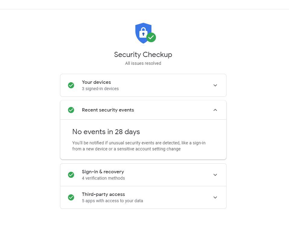 Googles säkerhetskontroll