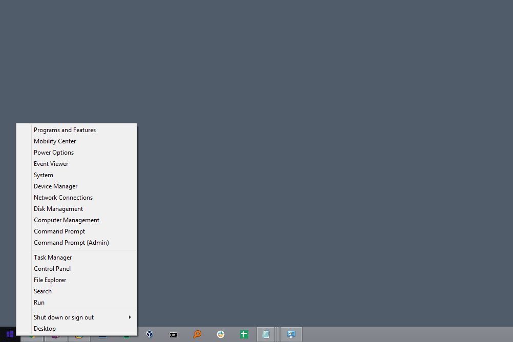 Power User Menu i Windows 8