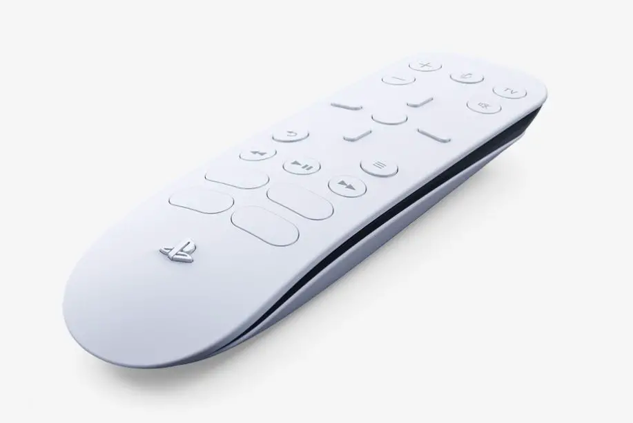 PS5-fjärrkontroll som visar tomma knappar längst ner för potentiella streamingpartnerskap