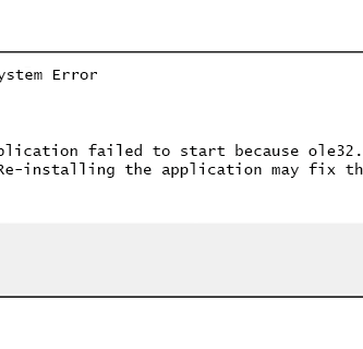 ole32 dll error message 6d28ba7a4b754380bde3a0df08ccf4e8