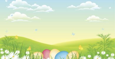 pastel easter eggs and daisies in an open sunny field 165722638 5b31255fa474be003623bb1c
