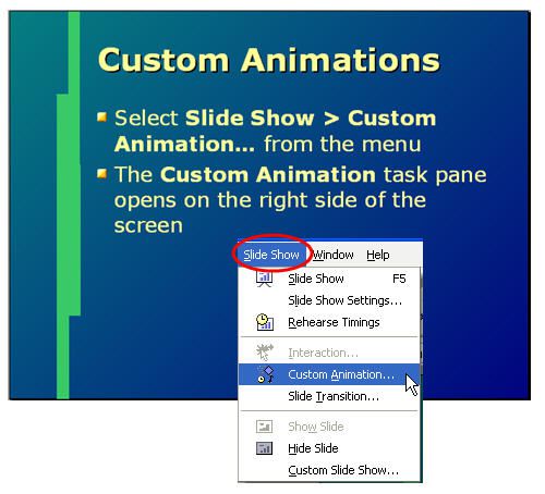 Lägg till animationer i OpenOffice Impress -bilder 1 01menu 56a779bd3df78cf7729648f5