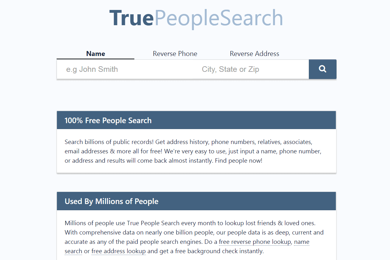 TruePeopleSearch.com people finder