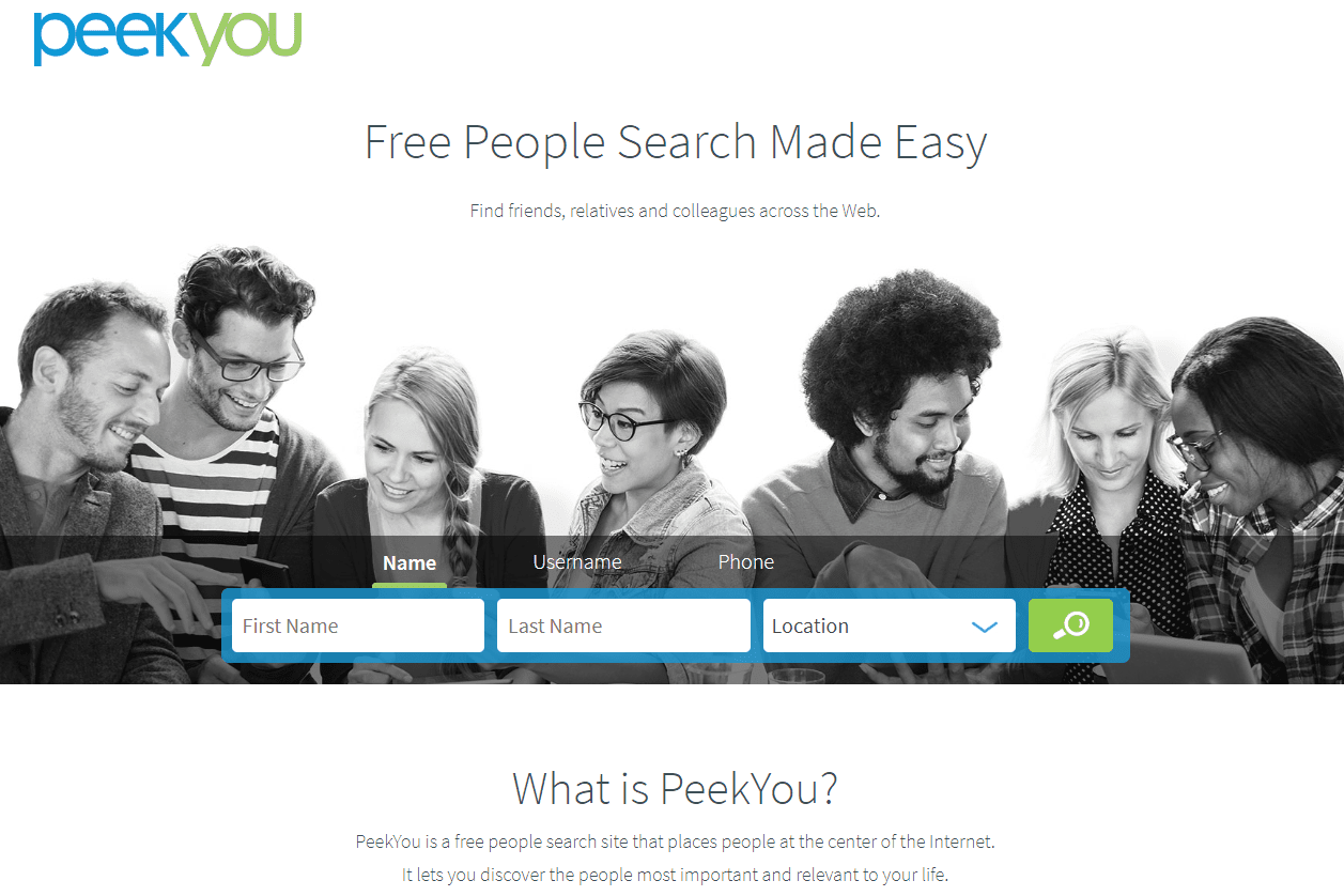 PeekYou människor söker webbplats