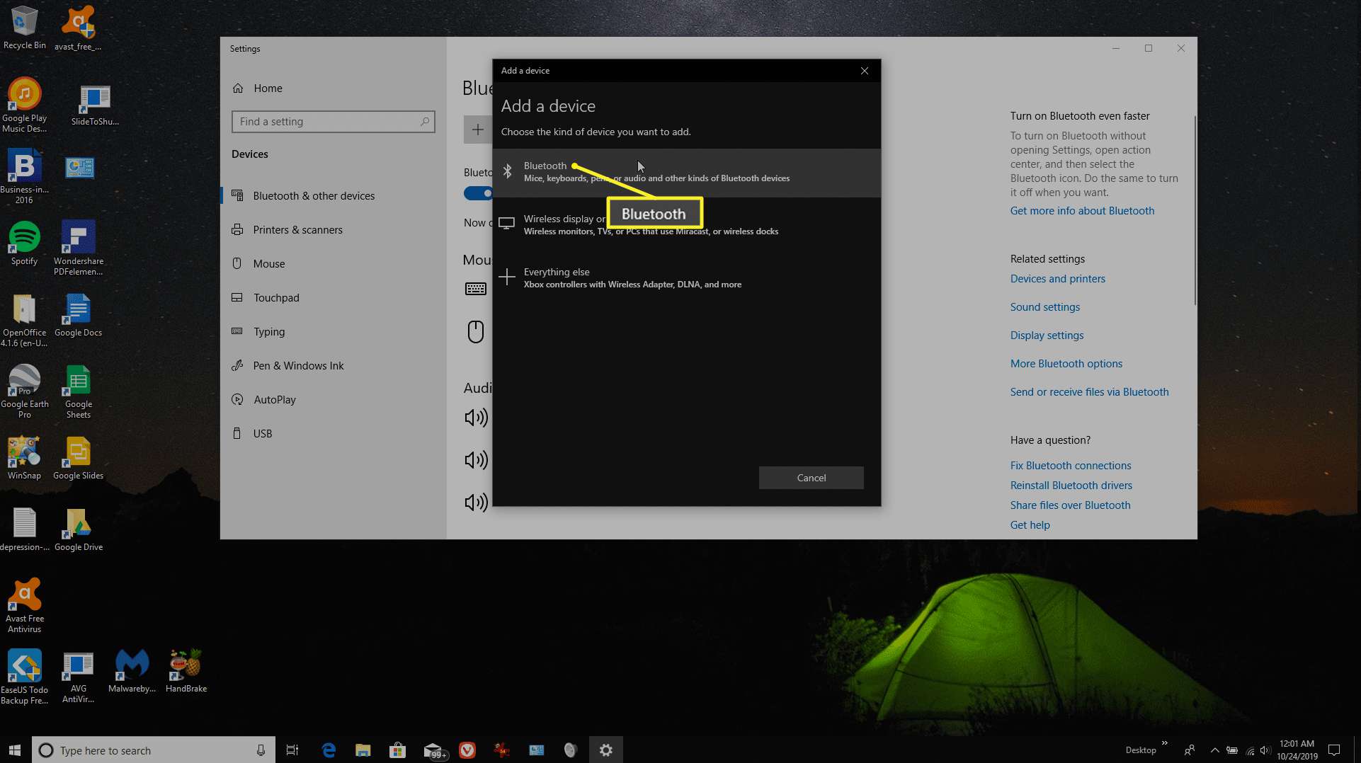 Lägga till en Bluetooth -enhet i Windows 10