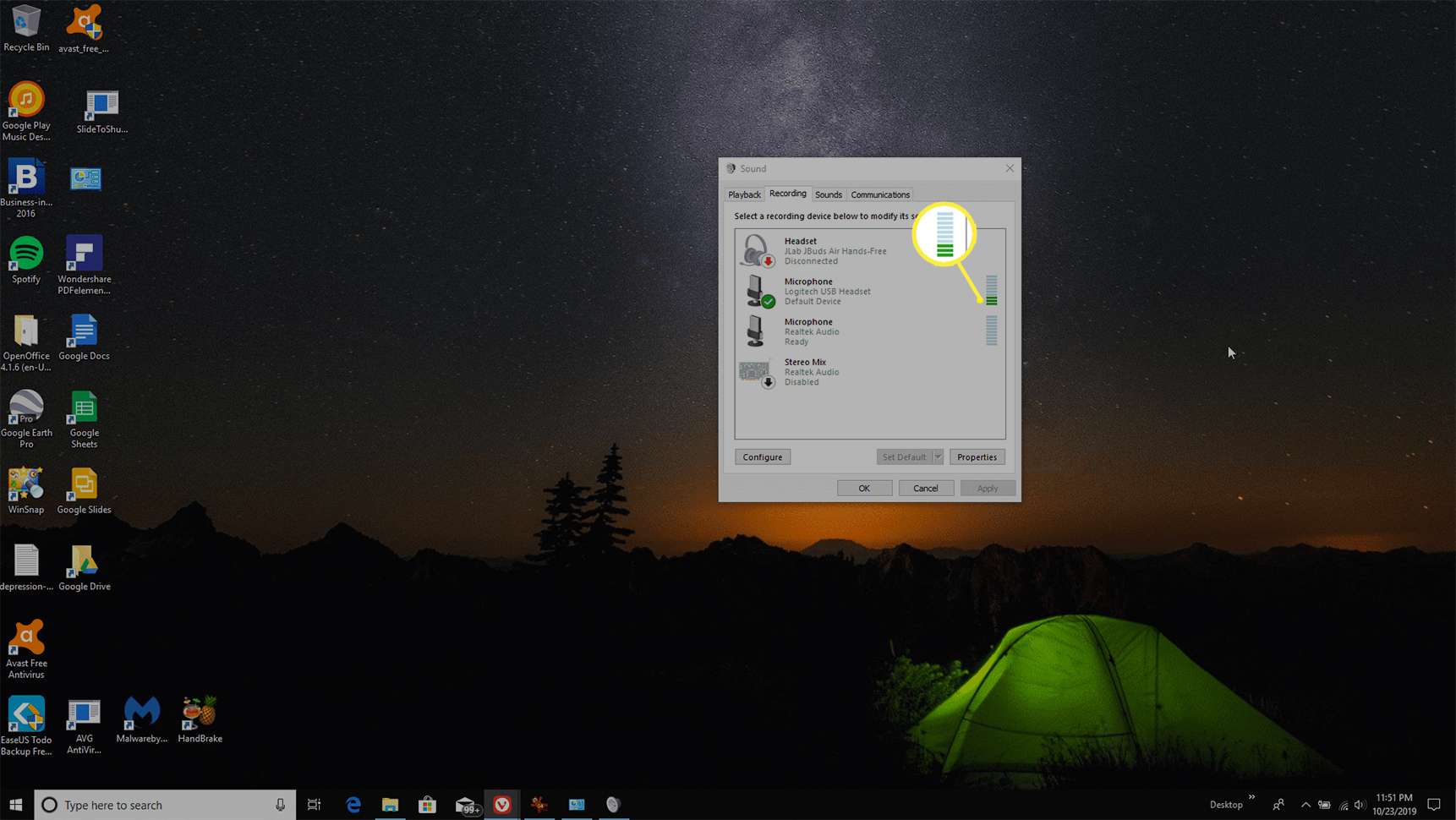 Microsoft ljudmätare i Windows 10