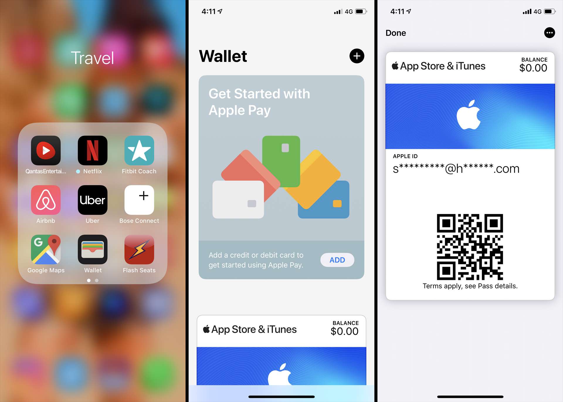 Plånbok -app på en iPhone.